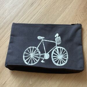 Pencil case : pouch canvas with bike